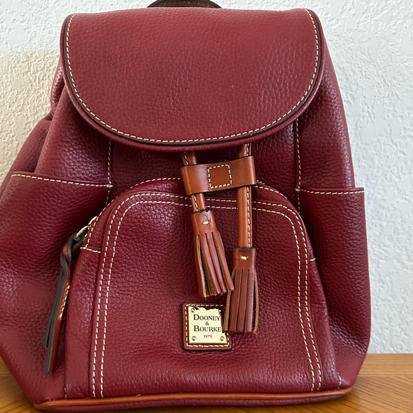 Dooney & Bourke Handbags - Dooney & Burke Cranberry Backpack